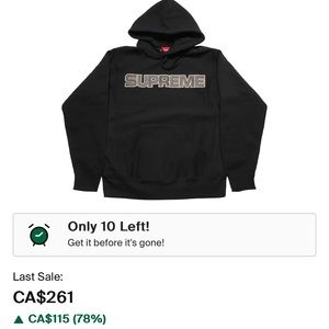 Black Supreme Hoodie. Used / Good condition.